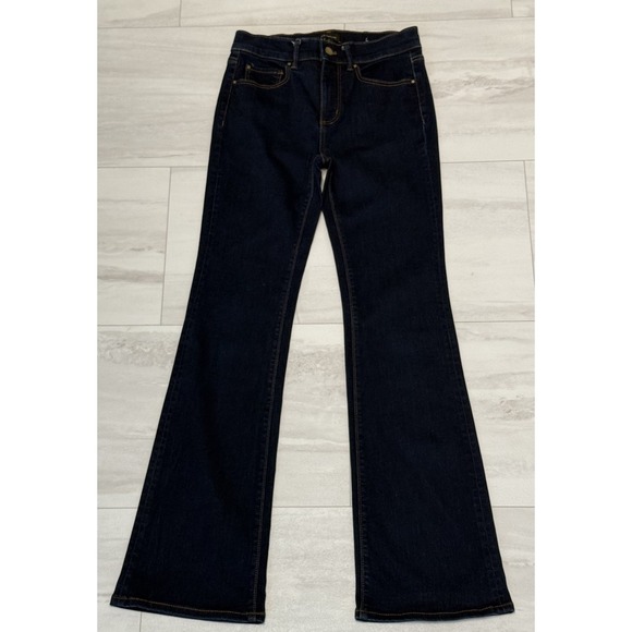 Ann Taylor Denim - Ann Taylor Jeans Womens 0 Slim Fit Boot Cut Stretch Mid Rise Blue Dark Wash